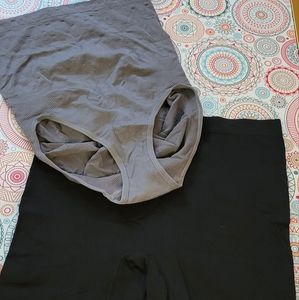 Shape Wear- Set of 2 High Waisted Panties and Biker Shorts